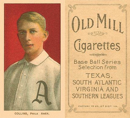 1909 White Borders Old Mill Collins, Phila. Amer. #101 Baseball Card