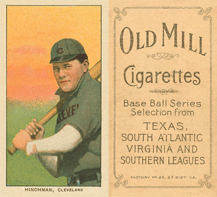 1909 White Borders Old Mill Hinchman, Cleveland #213 Baseball Card
