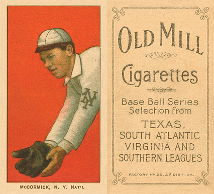 1909 White Borders Old Mill McCormick, N.Y. Nat'L #314 Baseball Card