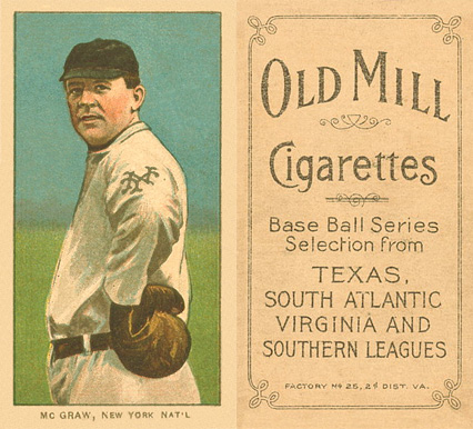 1909 White Borders Old Mill McGraw, New York Nat'L #321 Baseball Card