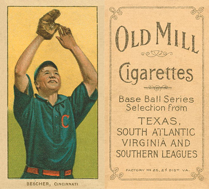 1909 White Borders Old Mill Bescher, Cincinnati #39 Baseball Card