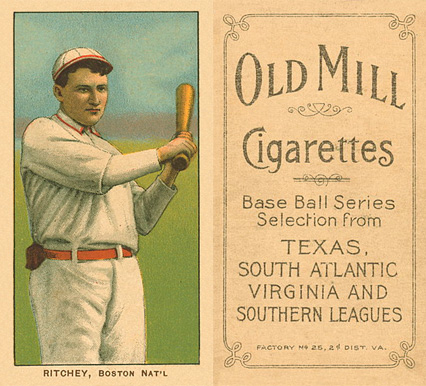 1909 White Borders Old Mill Ritchey, Boston Nat'L #412 Baseball Card