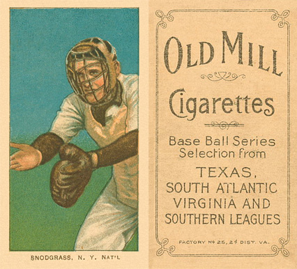 1909 White Borders Old Mill Snodgrass, N.Y. Nat'L #454 Baseball Card