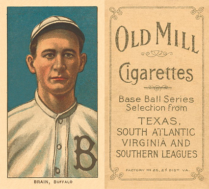 1909 White Borders Old Mill Brain, Buffalo #47 Baseball Card