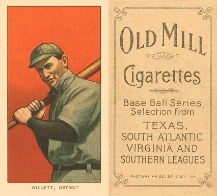 1909 White Borders Old Mill Willett, Detroit #510 Baseball Card