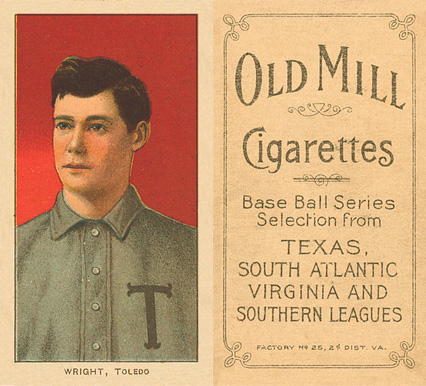 1909 White Borders Old Mill Wright, Toledo #520 Baseball Card