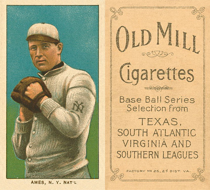 1909 White Borders Old Mill Ames, N.Y. Nat'l #7 Baseball Card