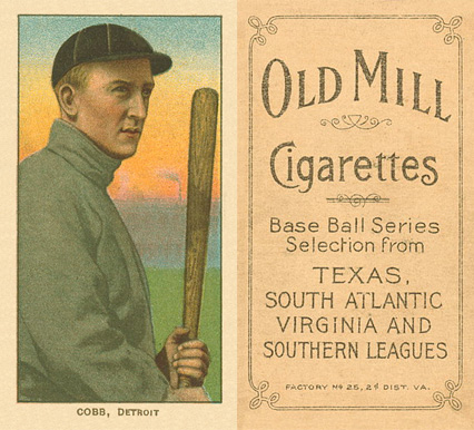 1909 White Borders Old Mill Cobb, Detroit #98 Baseball Card