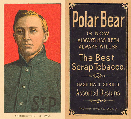 1909 White Borders Polar Bear Armbruster, St. paul #12 Baseball Card