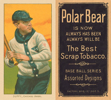 1909 White Borders Polar Bear Duffy, Chicago Amer. #153 Baseball Card