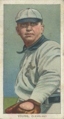 1909 White Borders Polar Bear Young, Cleveland #521 Baseball Card