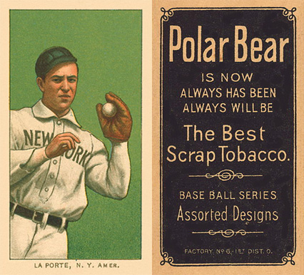 1909 White Borders Polar Bear LaPorte, N.Y. Amer. #275 Baseball Card