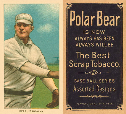 1909 White Borders Polar Bear Bell, Brooklyn #31 Baseball Card