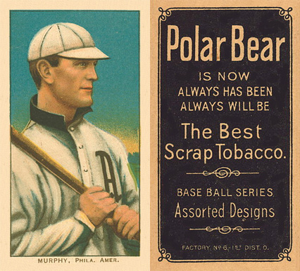 1909 White Borders Polar Bear Murphy, Phila. Amer. #350 Baseball Card