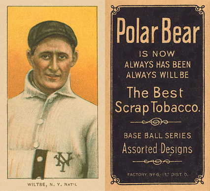 1909 White Borders Polar Bear Wiltse, N.Y. Nat'L #519 Baseball Card