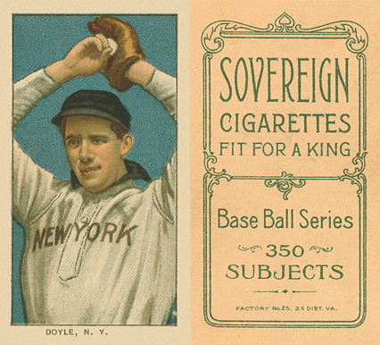 1909 White Borders Sovereign Joe Doyle, N.Y. #148 Baseball Card