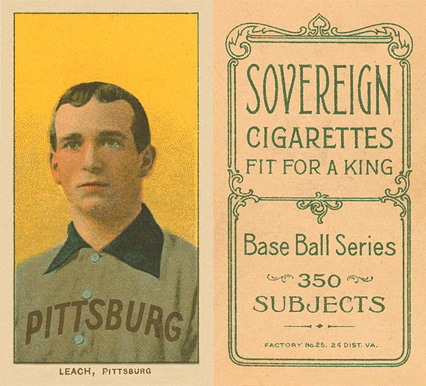 1909 White Borders Sovereign Leach, Pittsburgh #280 Baseball Card