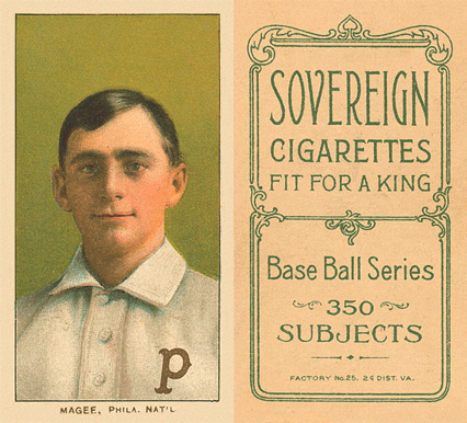 1909 White Borders Sovereign Magee, Phil. Nat'L #296 Baseball Card