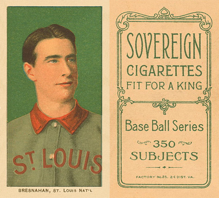 1909 White Borders Sovereign Bresnahan, St. Louis Nat'l #51 Baseball Card