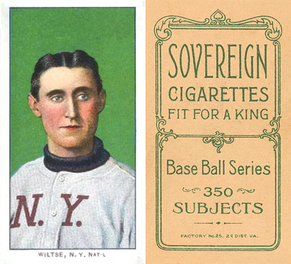 1909 White Borders Sovereign Wiltse, N.Y. Nat'L #518 Baseball Card
