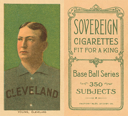 1909 White Borders Sovereign Young, Cleveland #523 Baseball Card