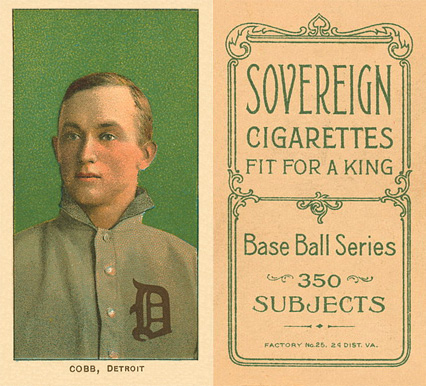 1909 White Borders Sovereign Cobb, Detroit #95 Baseball Card