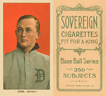 1909 White Borders Sovereign Cobb, Detroit #96 Baseball Card
