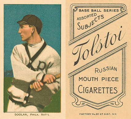 1909 White Borders Tolstoi Doolan, Phila. Nat'L #138 Baseball Card