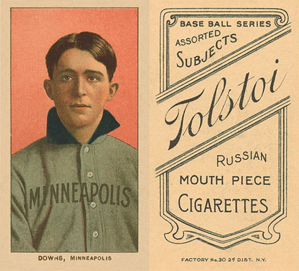 1909 White Borders Tolstoi Downs, Minneapolis #146 Baseball Card