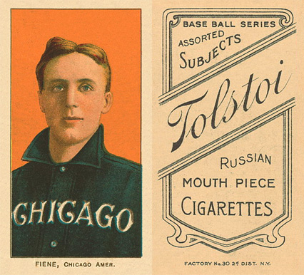 1909 White Borders Tolstoi Fiene, Chicago Amer. #172 Baseball Card