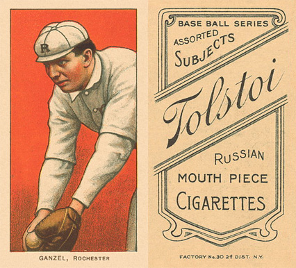 1909 White Borders Tolstoi Ganzel, Rochester #185 Baseball Card