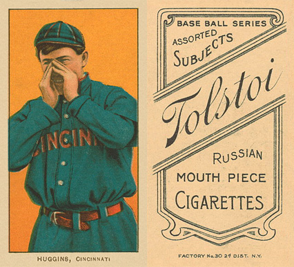 1909 White Borders Tolstoi Huggins, Cincinnati #224 Baseball Card