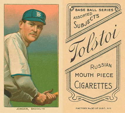 1909 White Borders Tolstoi Jordan, Brooklyn #242 Baseball Card