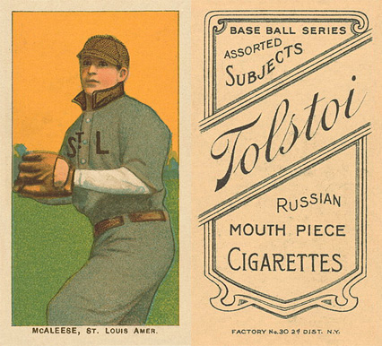 1909 White Borders Tolstoi McAleese, St. Louis Amer. #311 Baseball Card