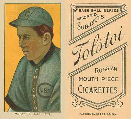 1909 White Borders Tolstoi Moran, Chicago Nat'L #343 Baseball Card