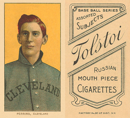 1909 White Borders Tolstoi Perring, Cleveland #386 Baseball Card