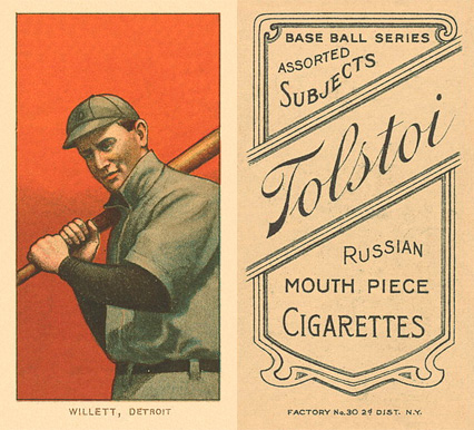 1909 White Borders Tolstoi Willett, Detroit #510 Baseball Card