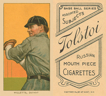1909 White Borders Tolstoi Willetts, Detroit #511 Baseball Card
