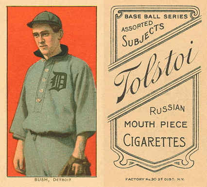 1909 White Borders Tolstoi Bush, Detroit #65 Baseball Card