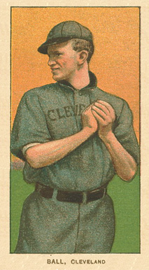 1909 White Borders Ghosts, Miscuts, Proofs, Blank Backs & Oddities Ball, Cleveland #17 Baseball Card