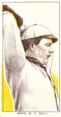 1909 White Borders Ghosts, Miscuts, Proofs, Blank Backs & Oddities Ames, N.Y. Nat'l #8 Baseball Card