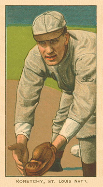 1909 White Borders Ghosts, Miscuts, Proofs, Blank Backs & Oddities Konetchy, St. Louis Nat'L #263 Baseball Card