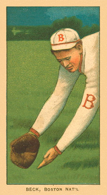 1909 White Borders Ghosts, Miscuts, Proofs, Blank Backs & Oddities Beck, Boston Nat'l #27 Baseball Card