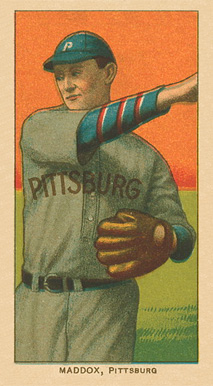 1909 White Borders Ghosts, Miscuts, Proofs, Blank Backs & Oddities Maddox, Pittsburgh #294 Baseball Card