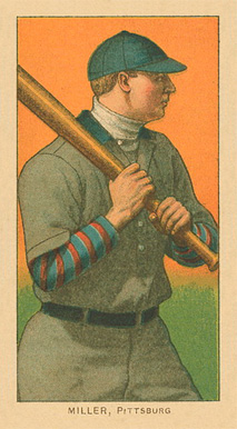 1909 White Borders Ghosts, Miscuts, Proofs, Blank Backs & Oddities Miller, Pittsburgh #335 Baseball Card