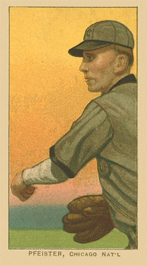 1909 White Borders Ghosts, Miscuts, Proofs, Blank Backs & Oddities Pfeister, Chicago Nat'L #390 Baseball Card