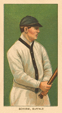 1909 White Borders Ghosts, Miscuts, Proofs, Blank Backs & Oddities Schirm, Buffalo #422 Baseball Card