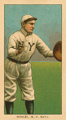 1909 White Borders Ghosts, Miscuts, Proofs, Blank Backs & Oddities Schlei, N.Y. Nat'L #425 Baseball Card