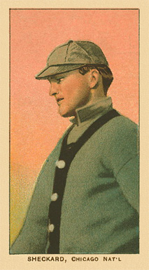 1909 White Borders Ghosts, Miscuts, Proofs, Blank Backs & Oddities Sheckard, Chicago Nat'L #443 Baseball Card