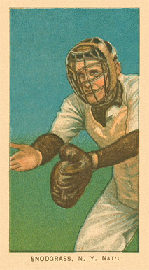 1909 White Borders Ghosts, Miscuts, Proofs, Blank Backs & Oddities Snodgrass, N.Y. Nat'L #454 Baseball Card